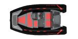 Semi-rigide Highfield Sport 330 Couleur : BGR - Black Grey Red / Noir, Gris et Rouge