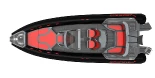 Semi-rigide Highfield Sport 800 Couleur : BGR - Black Grey Red / Noir, Gris et Rouge